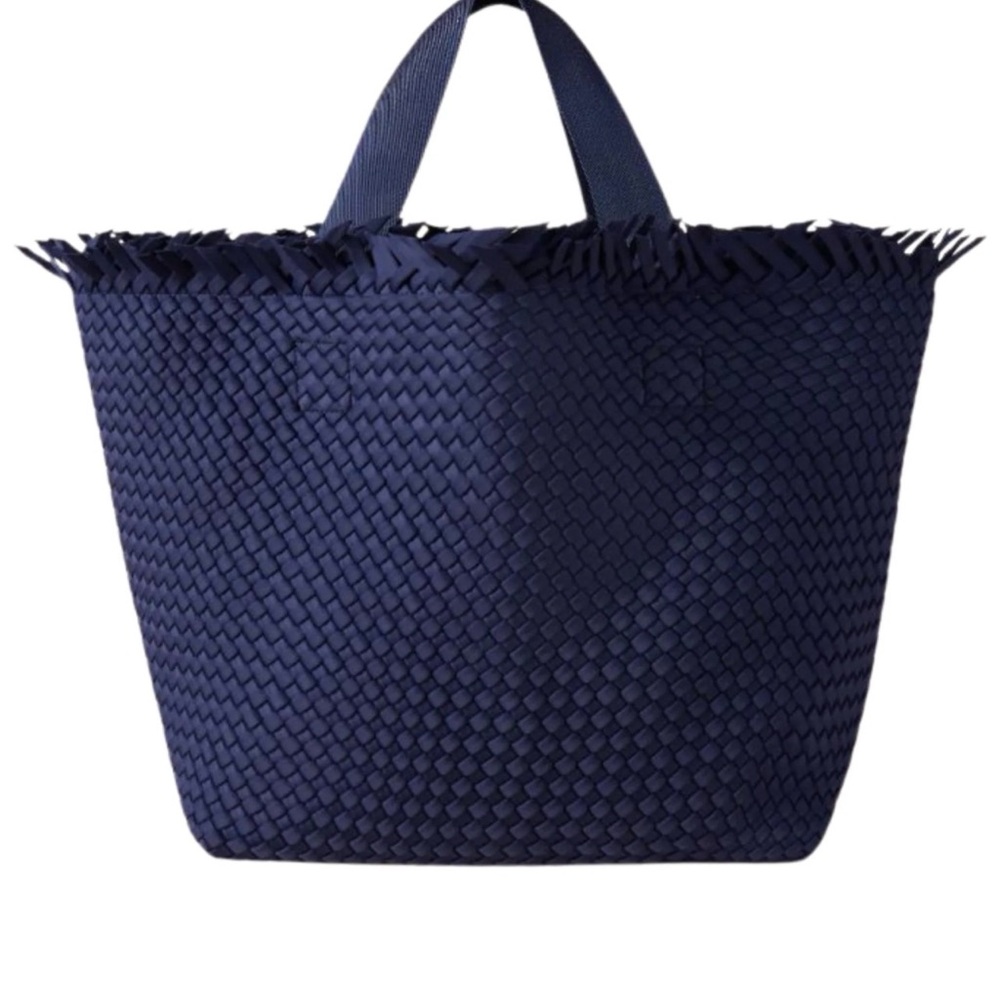 Naghedi Navy Woven Tote NWT